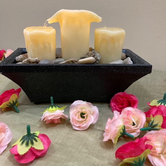 Home Elements 3-Piece Flameless LED Candle Fountain Battery Operated - Picture 5 of 15